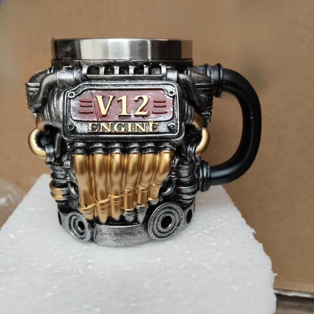 Engine Coffee Mug Water Drinks Cup Drinkware Portable Novelty Mechanical for Kitchen
