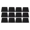 12Pcs Acoustic Panels Black Self Adhesive Polyester Fiber Sound Proof Padding for Studios