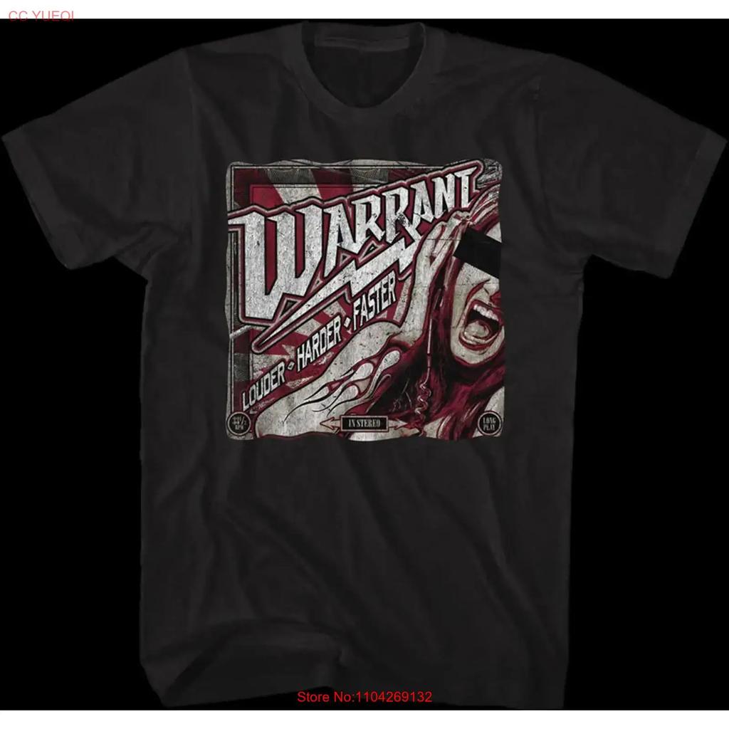 Louder Harder Faster Warrant T Shirt Vintage Stylish Streetwear Stretched Designer Clothes Fashion Breathable Slightly