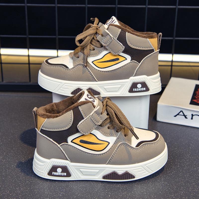 2025 Unisex Kids' Korean-Style Winter Skate Shoes | Toddler Warm Two-Layer Thick Soles | Casual Children's Fashion