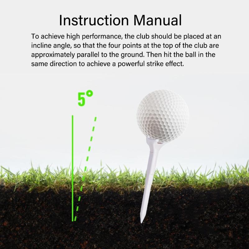 8Pcs Plastic Golfs Tees Replacement 5 Degree 4 Prongs Head Plastic Ball Holder Enduring Long Golfs Tees Easy to Use