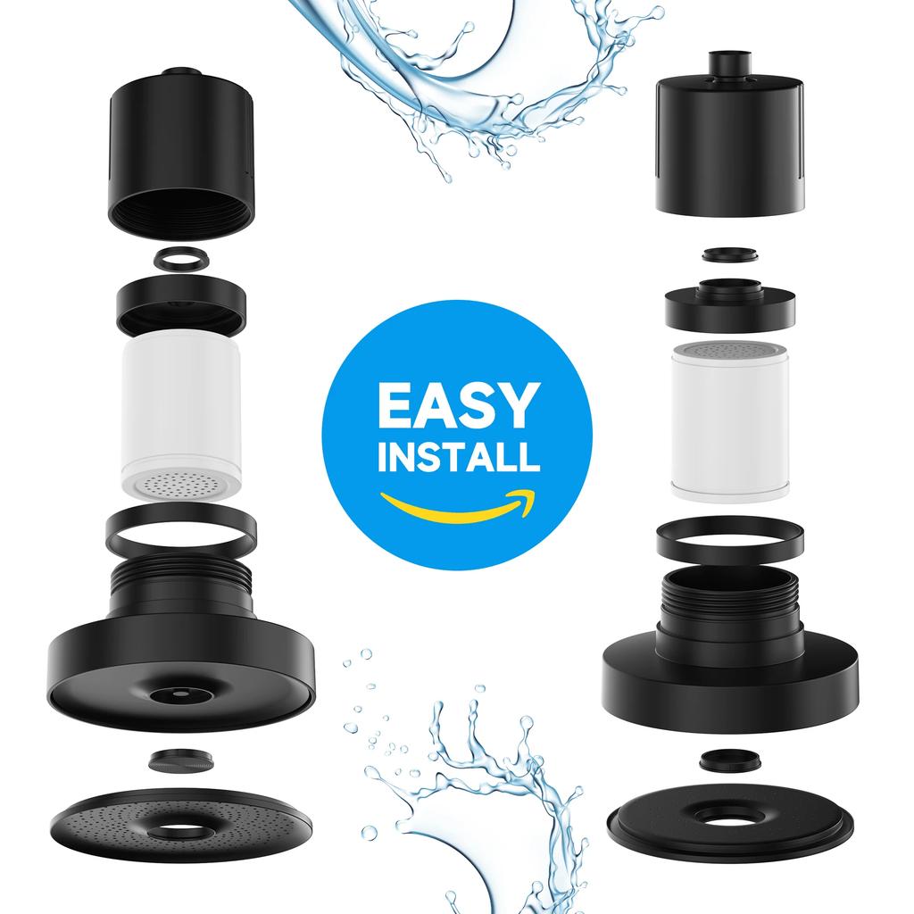 FILTERED SHOWERHEAD, High Pressure Shower Filter For Healthier Hair & Skin Reduce Hair Shedding, Protect Hair, Soothe Dry Skin