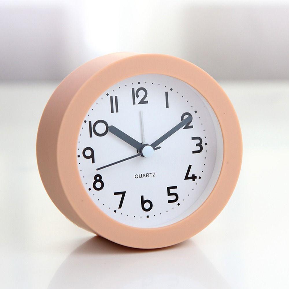 Retro Desk Clock Non-Ticking Electronic Clock Wake-up Artifact Silent Alarm Clock  Bedside Use