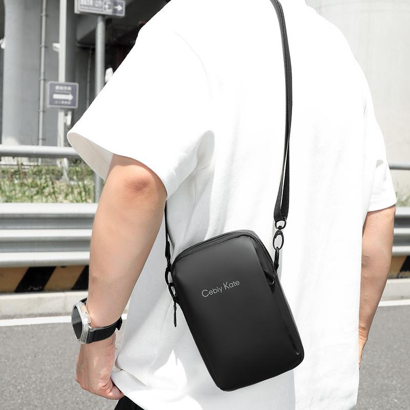 Sac Bandoulière Homme Sac pour Téléphone Portable Sac de Taille Multifonctionnel Sac Épaule Hydrofuge