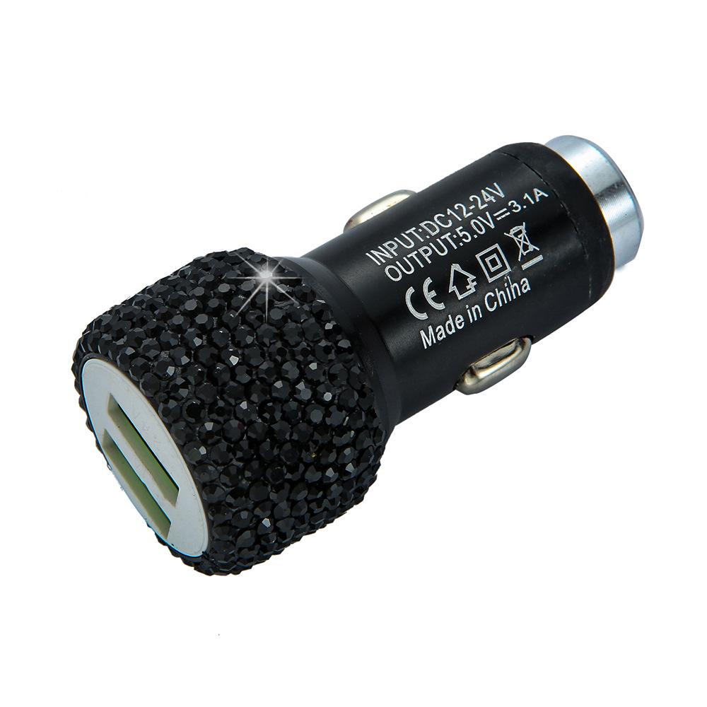 

Двойное USB-зарядное устройство для автомобиля с функцией безопасного молотка, Diamond Metal