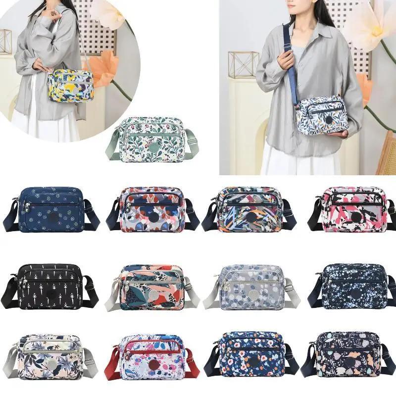 Mehrfach bedruckte Oxford-Stoff-Umhängetasche Mehrfachtasche Handytasche Wasserabweisend Alleskönner Damen-Umhängetasche