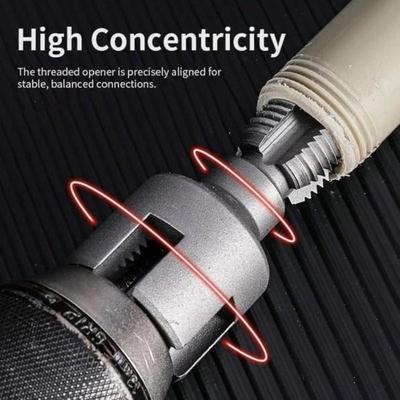 Utensile Tagliafili per Tubi Utensile Integrato per Filettatura Interna ed Esterna di Tubi Compatibile con Trapano Elettrico Kit Filettatrice per Tubi in PVC