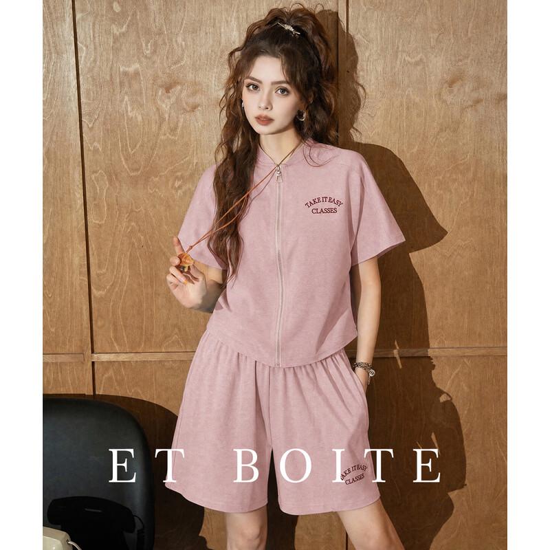 ET BOITE Women s Summer Quick-Dry T-shirt & Shorts Set L
