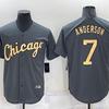 Unisex Chicago White Sox 7 Anderson Elite Fan Baseball Jersey Cotton Blend Embroidered Sportswear Fall