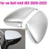 For VW Golf  8 MK8 ID3    Mirror Covers Caps RearView Mirror Case Cover Matt Silver Covers