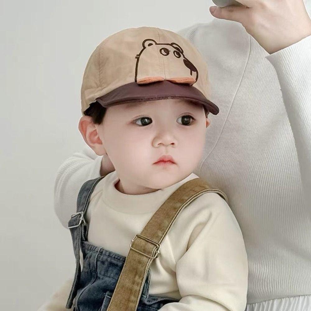 Quick Dry Cartoon Bear Baby Hat Casual Kids Peaked Caps Fashion Newborn Sun Hat  Beach