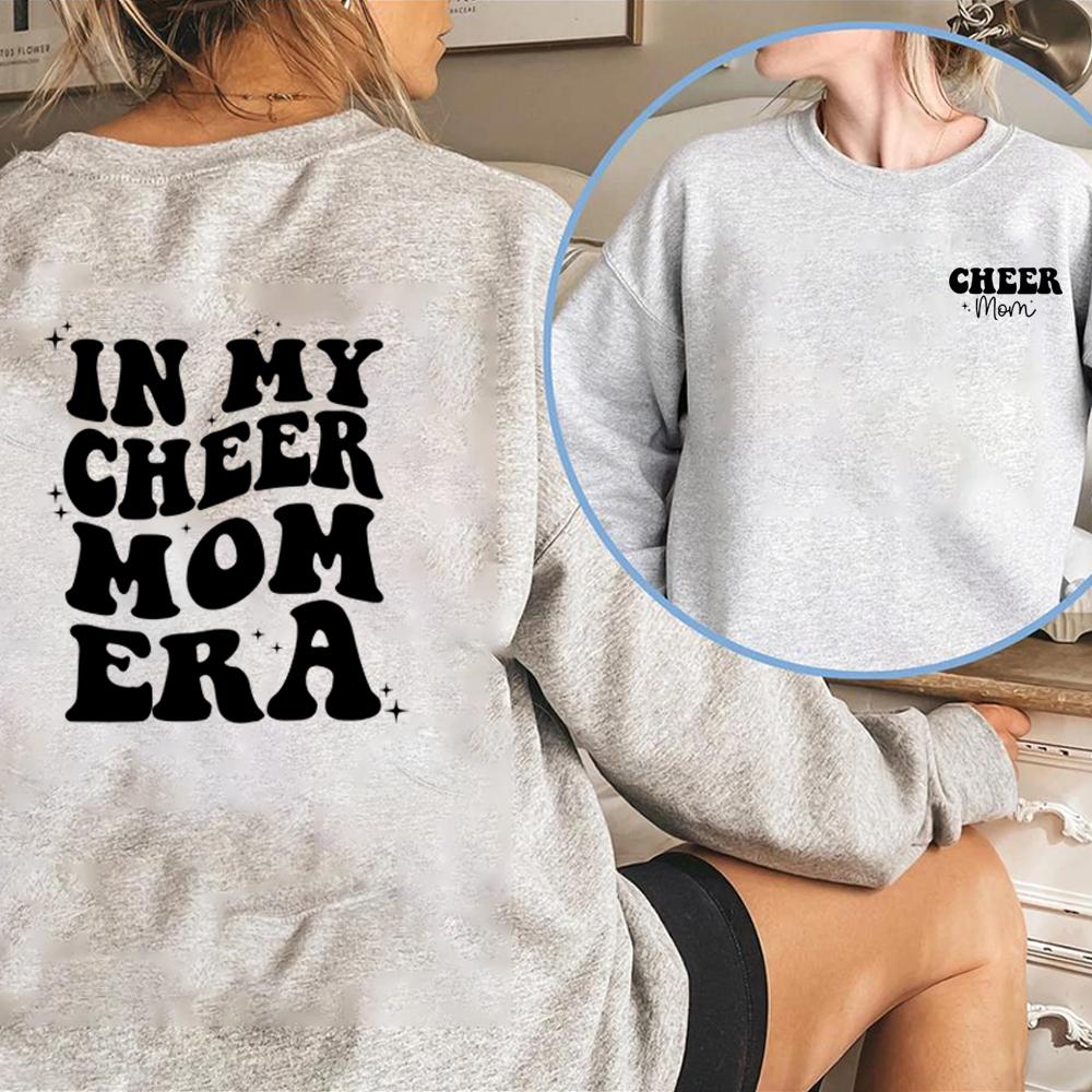 In My Cheer Mom Era Sweatshirt Cheer Mama Hoodie Cheer Mom Life Sweatshirt Women Clothes Mother Pullover Mama Gift