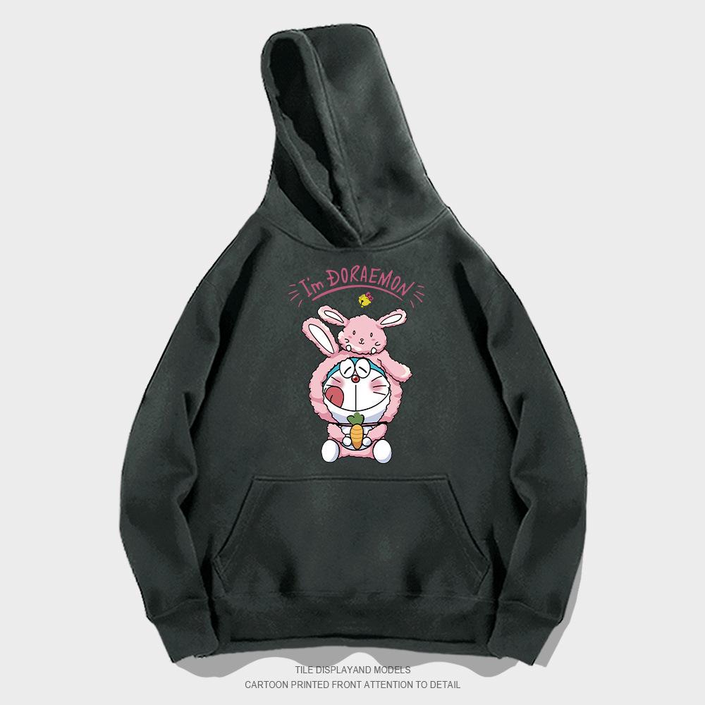 Cartoon anime hooded sweater men's and women's trendy brand loose casual teen student jacket top
