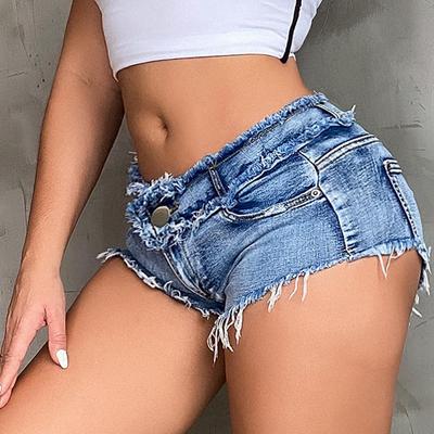 European & American Style Elastic Distressed Denim Shorts for Women - Summer Hot Sale