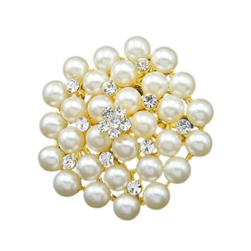 Alloy Flower Faux Pearls Brooch Pin Brooches Wedding Party Jewelry Gift