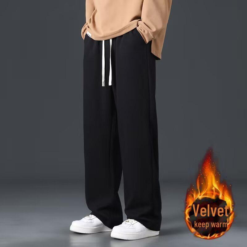 Men's Gray Summer Lightweight Wide-Leg Sweatpants - Casual, Versatile, Loose-Fit Sports Pants