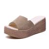 Women's 2019 Korean-Style Summer Platform Wedge Sandals - Thick Sole One-Strap Slippers