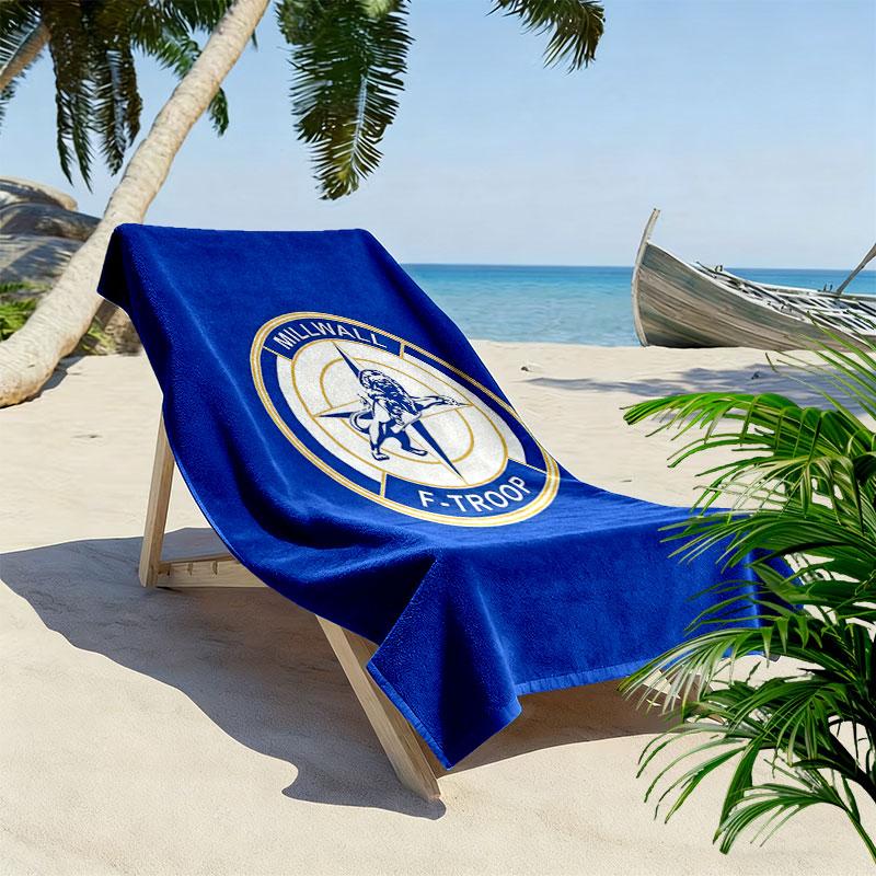Millwall F.C. Logo Strandtuch, Großes Weiches Schnelltrocknendes Handtuch für Strand Camping Schwimmen