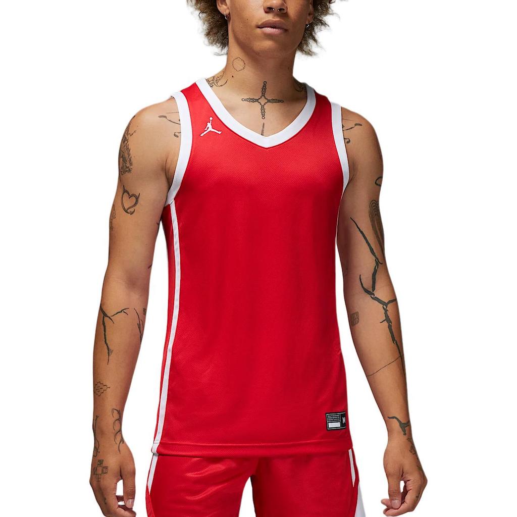 New Jordan SS24 DRI FIT Basketball Jersey Men's Scarlet HF0523-658