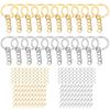 220pcs Silver DIY Keychain Rings Circle Keychain Findings Keychain Rings Kit  Keychain Making