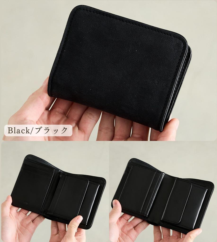 [AW] Męski skórzany portfel bifold, duża pojemność, AP-019 (czarny)