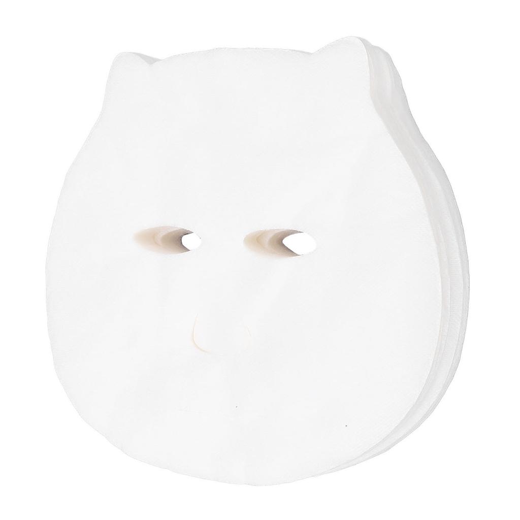 100 Stück Kinder Vorgeschnittene Gesichts-Papierblätter Einweg Feuchtkompresse Baumwolle Geistergesicht Gesichts-Papierblatt