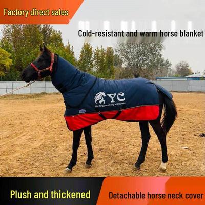 Warme Winddichte Wasserdichte Dicke Winter-Pferdedecke mit großem Halsschutz