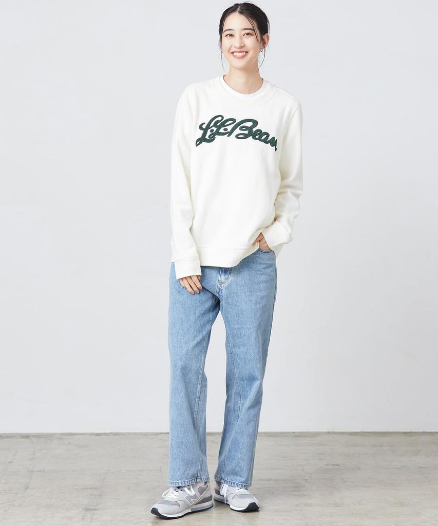 1912 Crew Neck Logo US Fit Regular S Size Sailcloth Script Logo White 1000049286 L.L.Bean Women's L.L.Bean Sweatshirt,