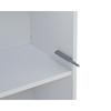 175*39*34cm TV Wall Unit with Display Cabinet (3-Piece Set), TV Board, Standing Shelf and Wall Shelf, LED and High Gloss, TV up to 80', White