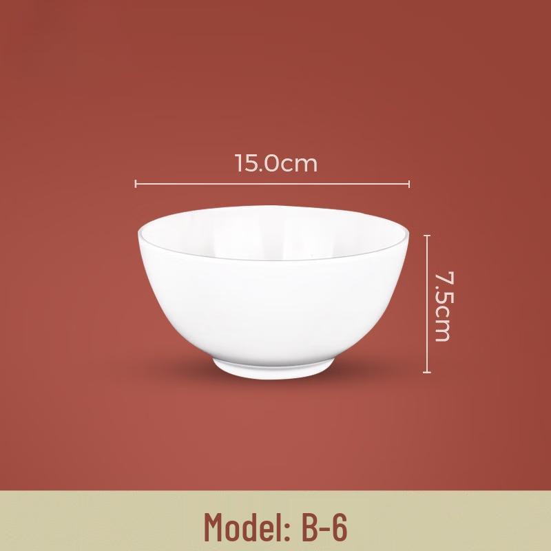 White Imitation Porcelain Round Soup Bowl