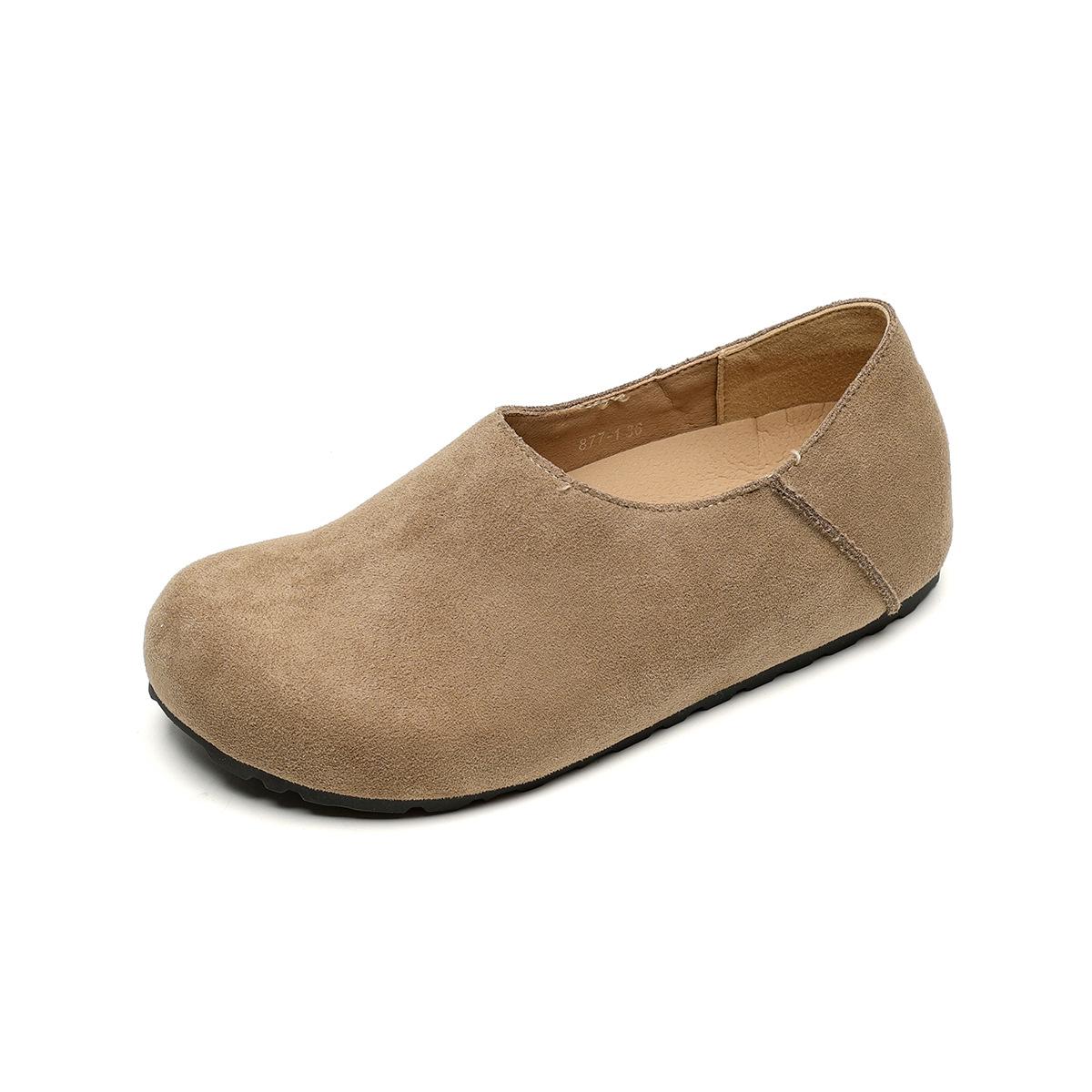 

Ленивый человек обулся, женские мягкие подошвы, круглые носки, ретро плоские подошвы и два способа носки 43 хаки