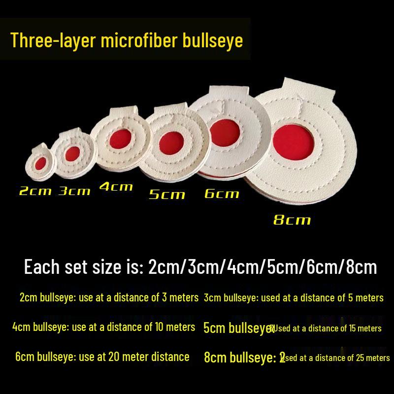 

234568 cm Three-Layer Microfiber Bullseye Target for Indoor & Outdoor Competition Practice 2cm Three-layer Microfiber