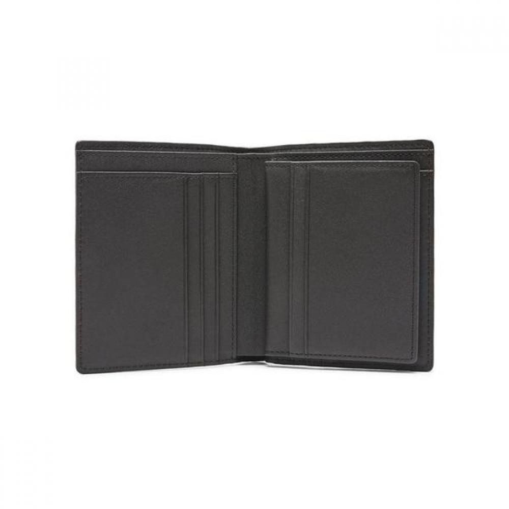 Daks Brown Matte Leather Wallet With Dd Plate Logo Dbwa1f367