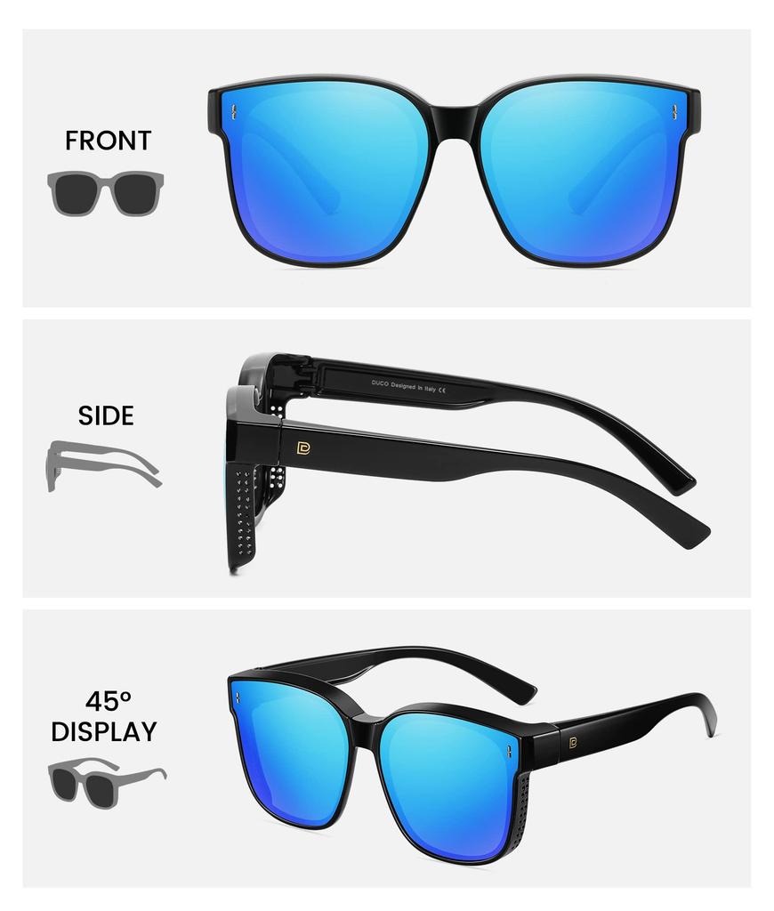 That Can Be Hung Over Polarized Large UV for Both Men and for Large 8961 [DUCO] Over-sunglasses Glasses, Sunglasses, Lenses, Size, UV400, Protection,