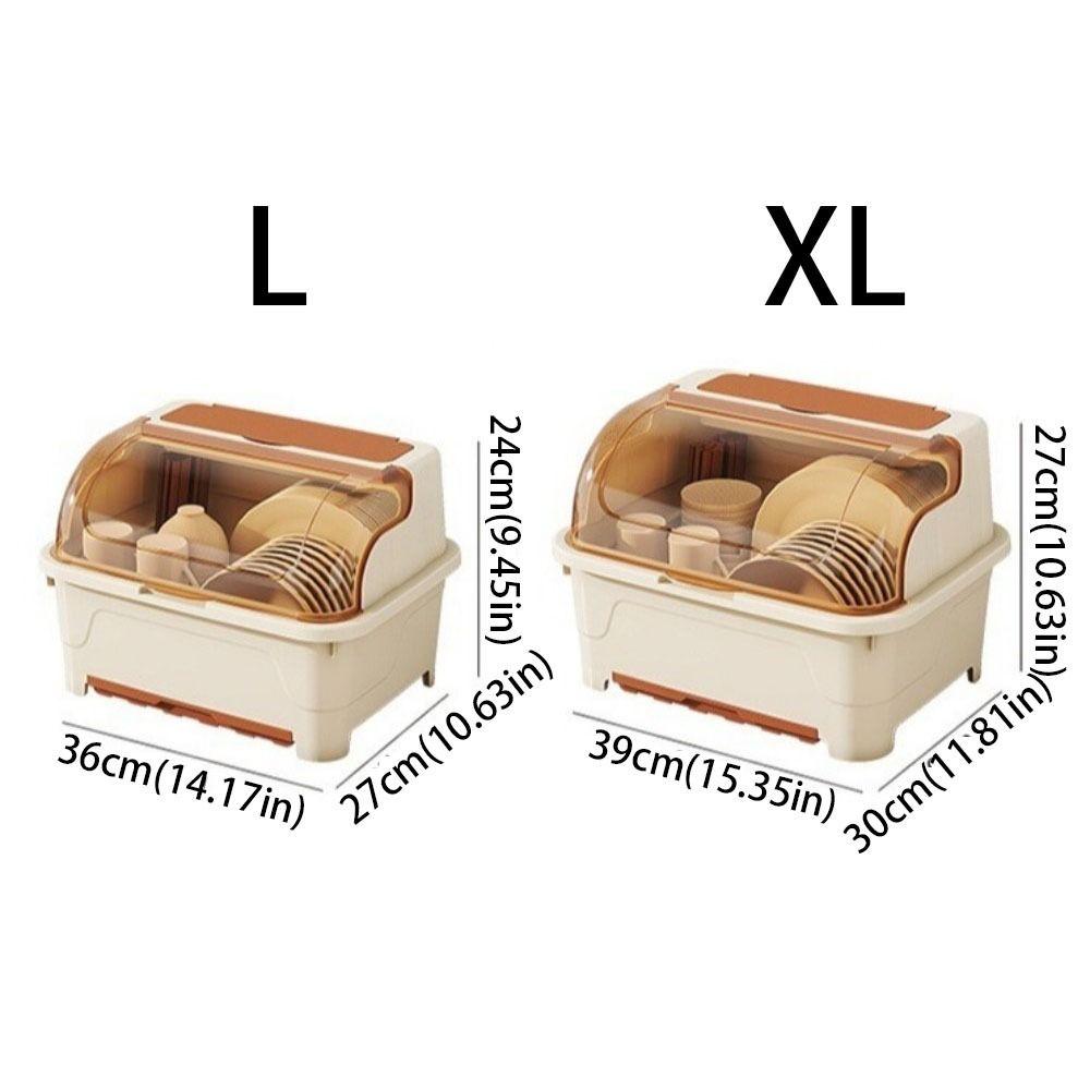 With Lid Dish Drying Rack Sealed Kitchen Storage Rack Storage Shelf Tableware Storage Box  Kitchen
