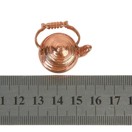 Retro Miniature Kettle Open Lid Toy 1/12 Scale Dollhouse Fairy Doll Home Decor