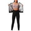 Damski Zestaw do Jogi z Długim Rękawem i Zamkiem: Kombinezon do sauny z kapturem do fitness i biegania