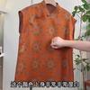 Premium Sense Baoxianghua Orange Shirt Women's 2025 Summer New Improved Button Slant Placket T-Shirt