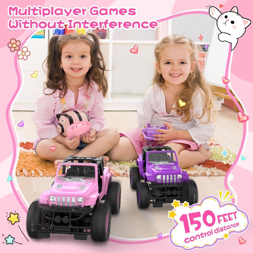 NQD Remote Control Car, Rechargeable RC Racing Cars with Stickers 1:16 Scale, 80 Min Play, 2.4Ghz Off Road Trucks All Terrain Toys Gifts for