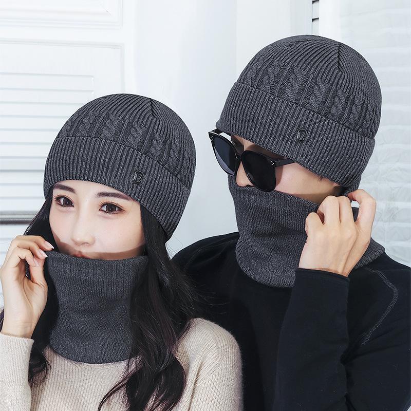 Women Men Winter Wool Hat Coldproof Warm Ear Protection Cap Outdoor Windproof Knitted Ski Hat