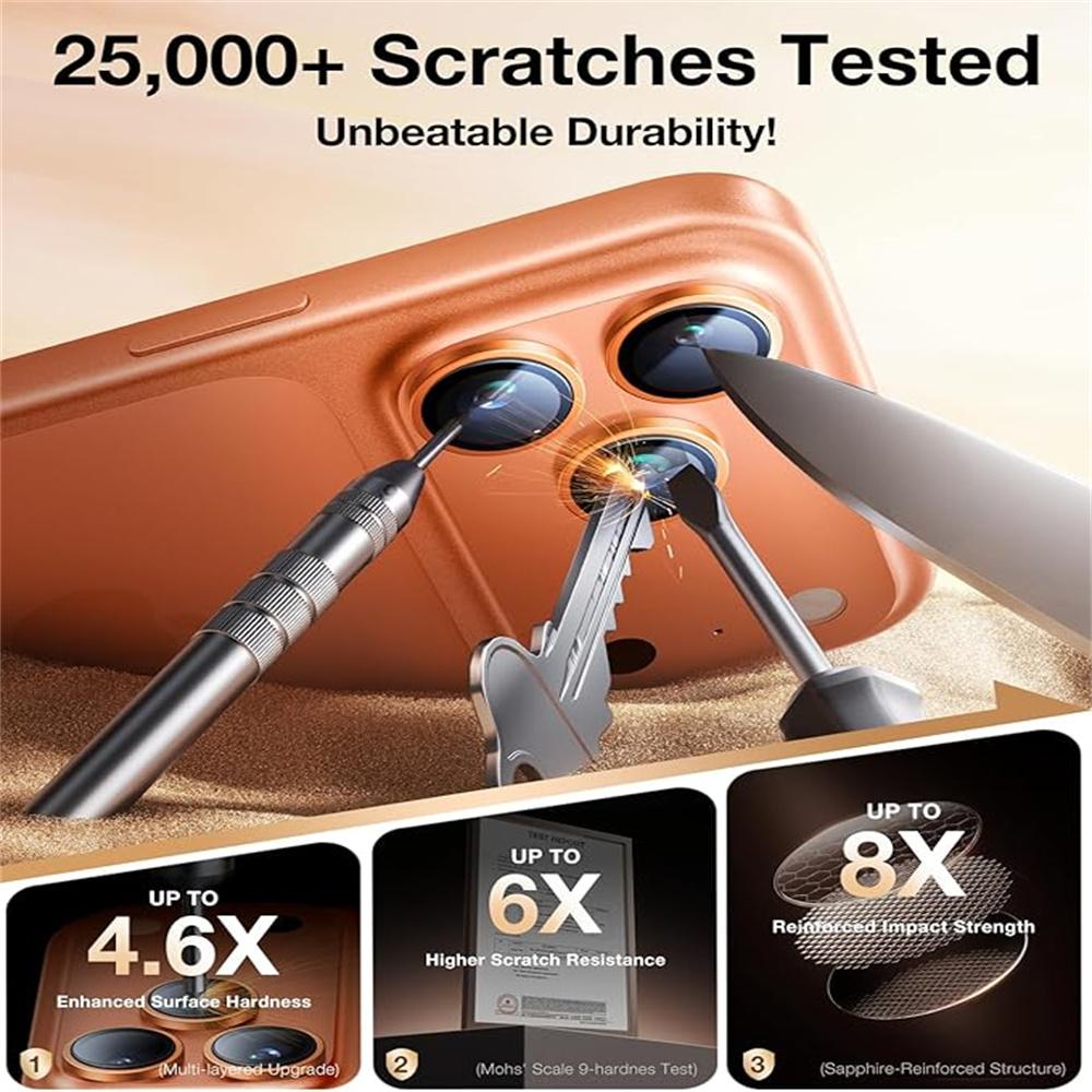 Camera Lens Protector For iPhone 17 16 15 14 13 12 11 Pro Max 16 Plus Metal Ring Lens Glass For iphone 17 16 Pro Max Accessories