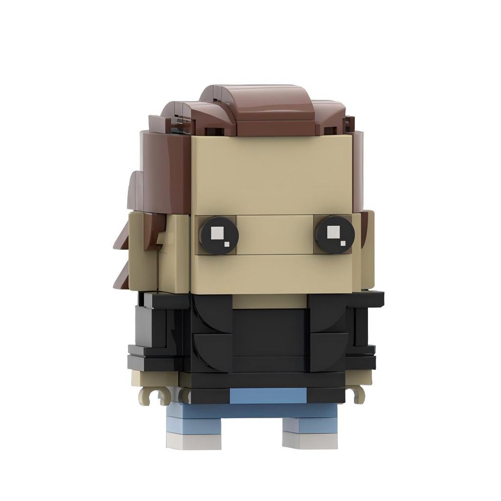 Small Particle Stranger Things Film And Television Characters Square Head Boy Compatible Toy Ornament Model