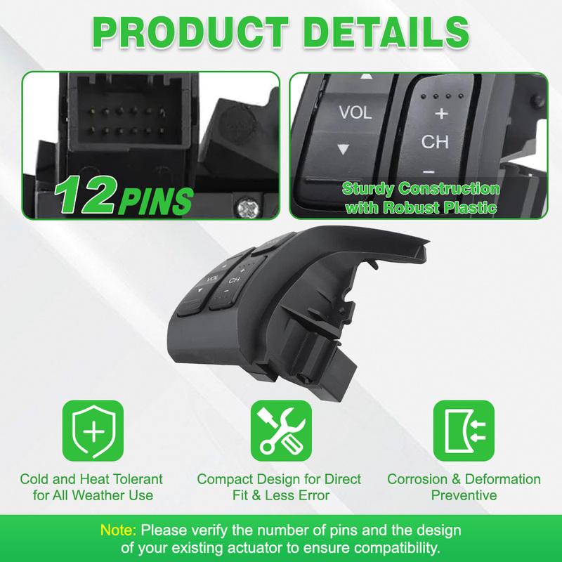 For Honda CR-V 2007-2011 Left Volume and Multimedia Mode Control Switch 12 P 36770SWAA01 35880SWAA01