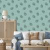 Wallpaper Small Flowers Sea and Gray for Living Room and Bedroom 50x1000