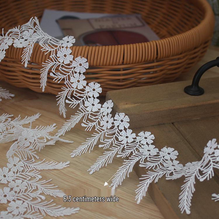 Retro Wave Polyester Lace Fabric for DIY Embroidery and Clothing Trim