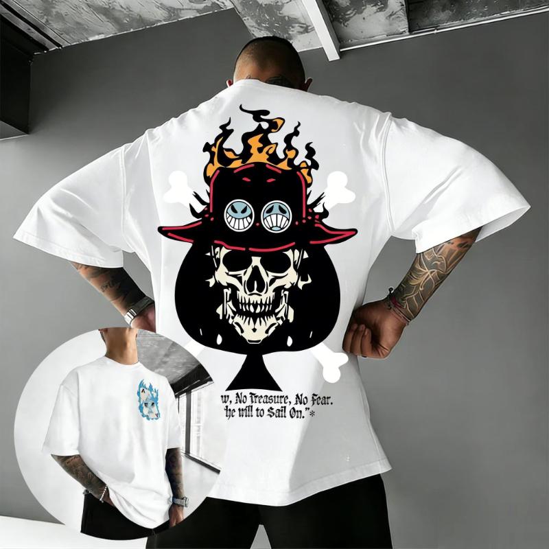 One Piece Pirate Skull Graphic T Shirt Men Women Anime Streetwear 2026 Summer Cotton Short Sleeve Tee Casual Tops Y2k Clothes