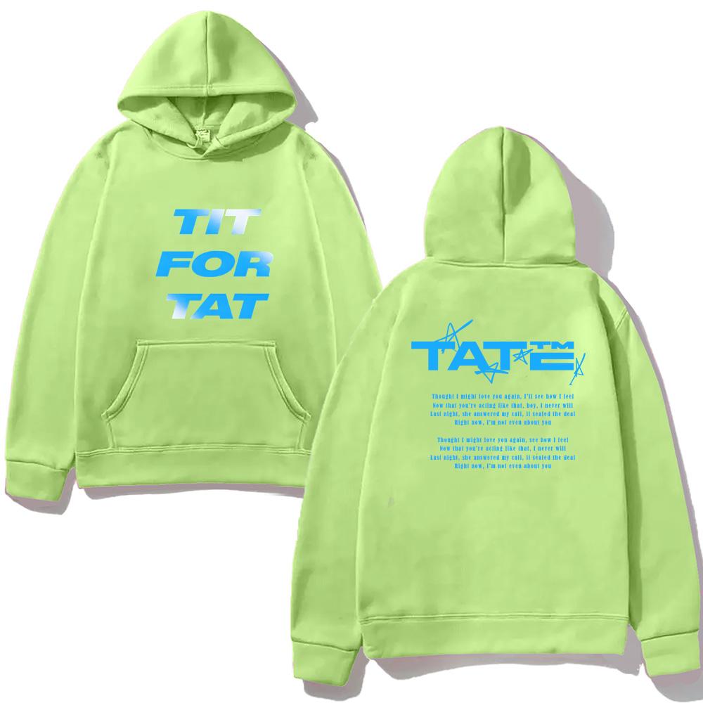 Tate McRae TITFORTAT NEW Album Hoodie for Autumn/Winter 2025 New Grunge Sweatshirts Punk Long Sleeve Clothing Hooded Pullovers