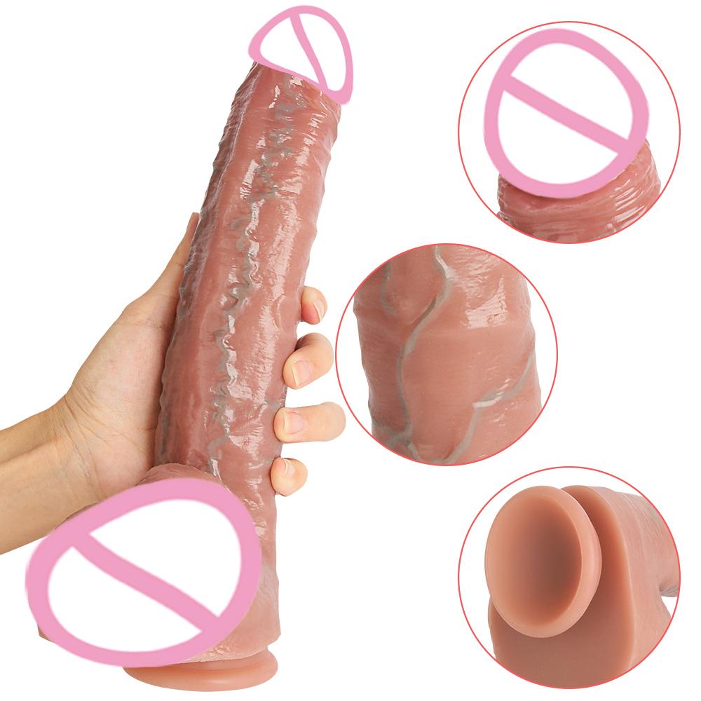 Soft Realistic Dildo Huge Penis Penetration Anal Sex Toys For Women Masturbation Soft Dick Dildos Sexy Adult Sex Toy Gay