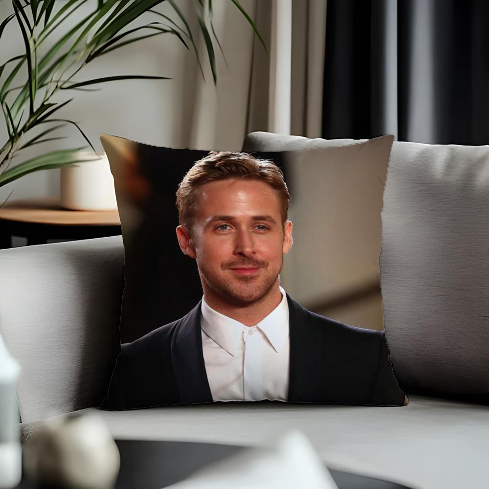Trending Rryan Goslingew Cushion Cover Antidustmite Pillowcase Invisible Zipper Silky Short Plush Sofa Cushion Cover