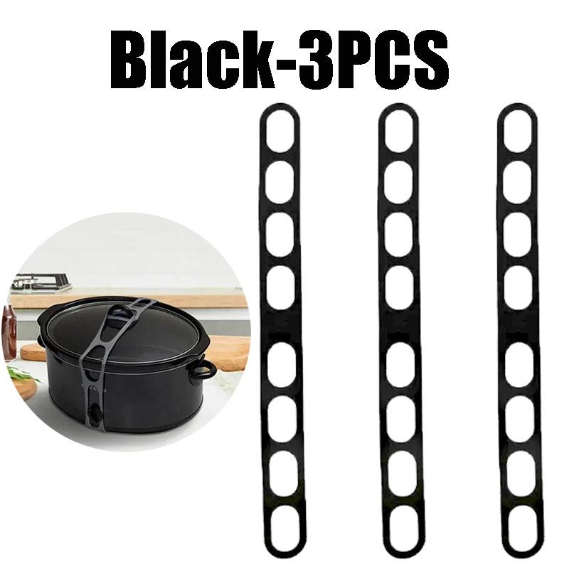 Silicone Lid Strap Reusable Universal Lid Fixing Belt Elastic Band  Outdoor Camping Camping Cookware Camping Equipment